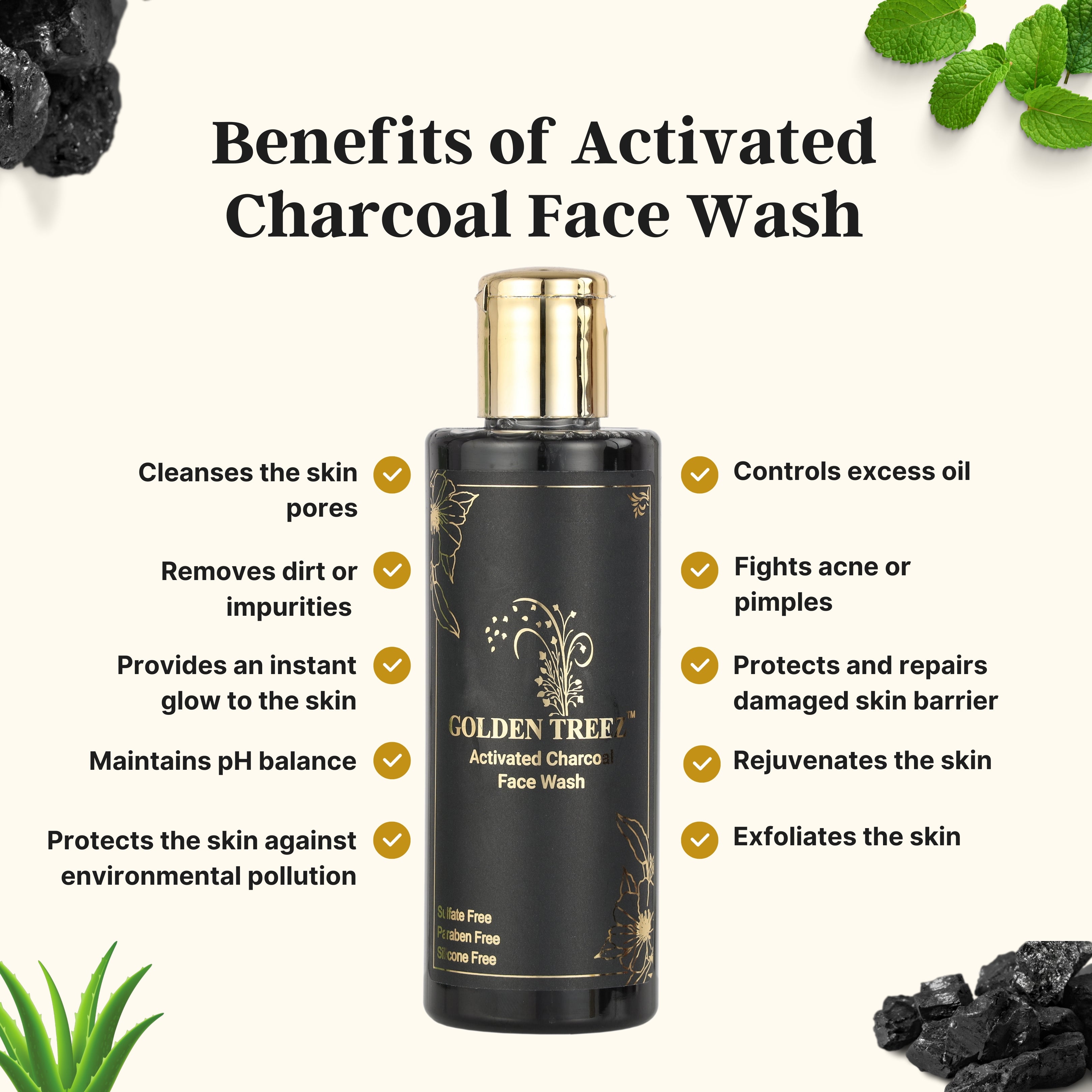 The Paraben Sulphate Free Charcoal Facewash for Superb Skin